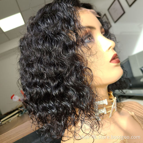 180 Density 4*4 Lace Human Hair Wigs for Black Women Wholesale Brazilian Virgin Hair 4*4 Lace Front Wig with Baby Hair